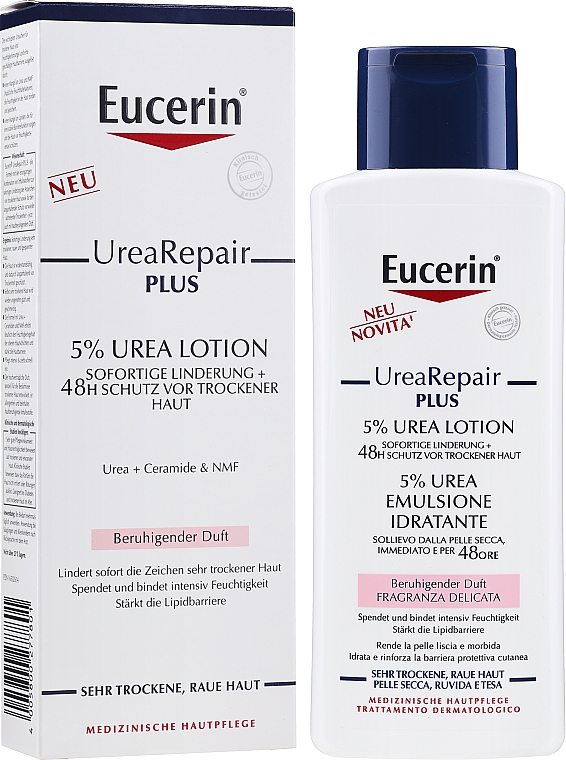 Feuchtigkeitsspendende Körperlotion für trockene Haut mit 5% Urea - Eucerin UreaRepair PLUS Lotion 5% Urea — Foto N2