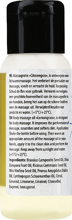 Körpermassageöl Lemongrass - Verana Body Massage Oil  — Bild N2