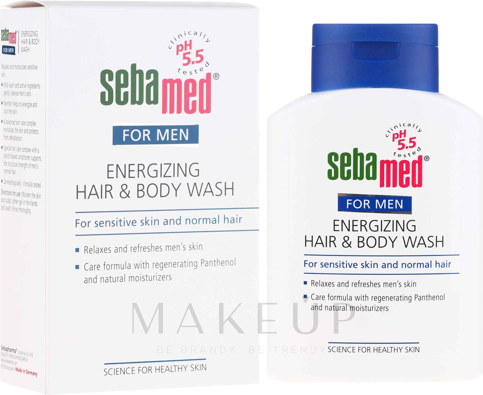 Energiespendendes und entspannendes Duschgel für Körper und Haar - Sebamed Men Energizing Hair & Body Wash — Bild 200 ml