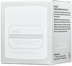 Feuchtigkeitsspendende Gel-Creme mit grünem Tee und Panthenol - Klairs Fundamental Watery Gel Cream — Bild N4