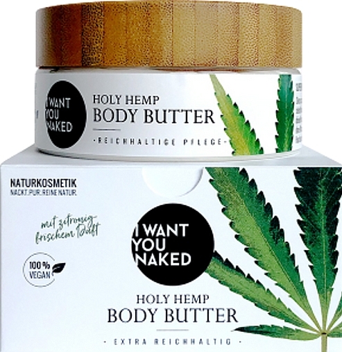 Körperöl Saatöl & Vitamin E - I Want You Naked Hold Hemp Body Butter  — Bild N1