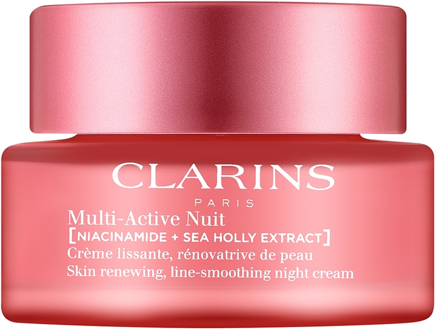 Nachtcreme für alle Hauttypen - Clarins Multi-Active Jour Niacinamide+Sea Holly Extract Glow Boosting Line-Smoothing Night Cream — Bild N1