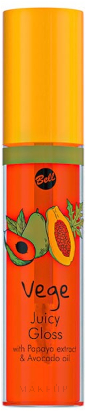 Lipgloss mit Papayaextrakt und Avocadoöl - Bell Vege Juicy Gloss — Bild 02 - Bubbly Orange