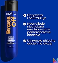 Farbneutralisierendes Shampoo für kühle Farbergebnisse - Matrix Total Results Brass Off Blue Shampoo For Brunettes — Bild N3