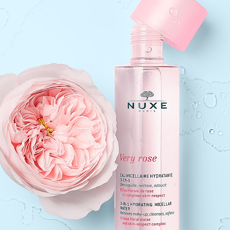 3in1 Feuchtigkeitsspendendes Mizellen-Reinigungswasser zum Abschminken mit Rosenblütenwasser - Nuxe Very Rose 3 in 1 Hydrating Micellar Water — Bild N2
