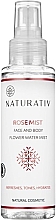 Düfte, Parfümerie und Kosmetik Reinigungswasser für Gesicht und Körper mit Rosenblüten - Naturativ Rose Mist Face & Body Flower Water Mist