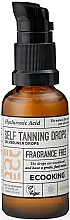 Düfte, Parfümerie und Kosmetik Selbstbräunende Tropfen mit Hyaluronsäure - Ecooking Self Tanning Drops