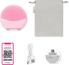 Doppelseitiges Massagegerät für das Gesicht - Foreo Luna 4 Mini Dual-Sided Facial Cleansing Massager Pearl Pink — Bild N3