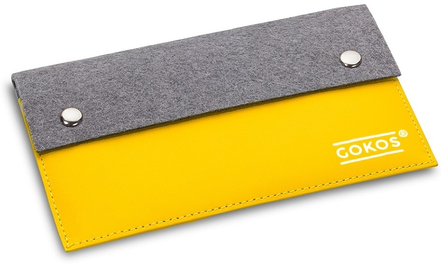 Kosmetiktasche Sunny Yellow - Gokos Wallet Leather — Bild N1