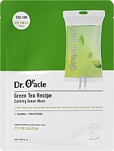 Tuchmaske für das Gesicht mit Grüntee-Extrakt - Dr. Oracle Green Tea Recipe Calming Green Mask — Bild N1