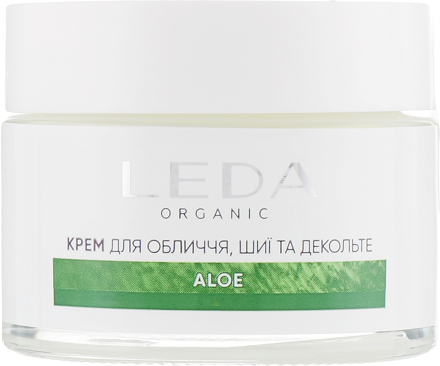 Creme für Gesicht, Hals und Dekolleté mit Aloe-Extrakt - Leda Aloe Facial, Neck, Decollete Cream — Bild N1