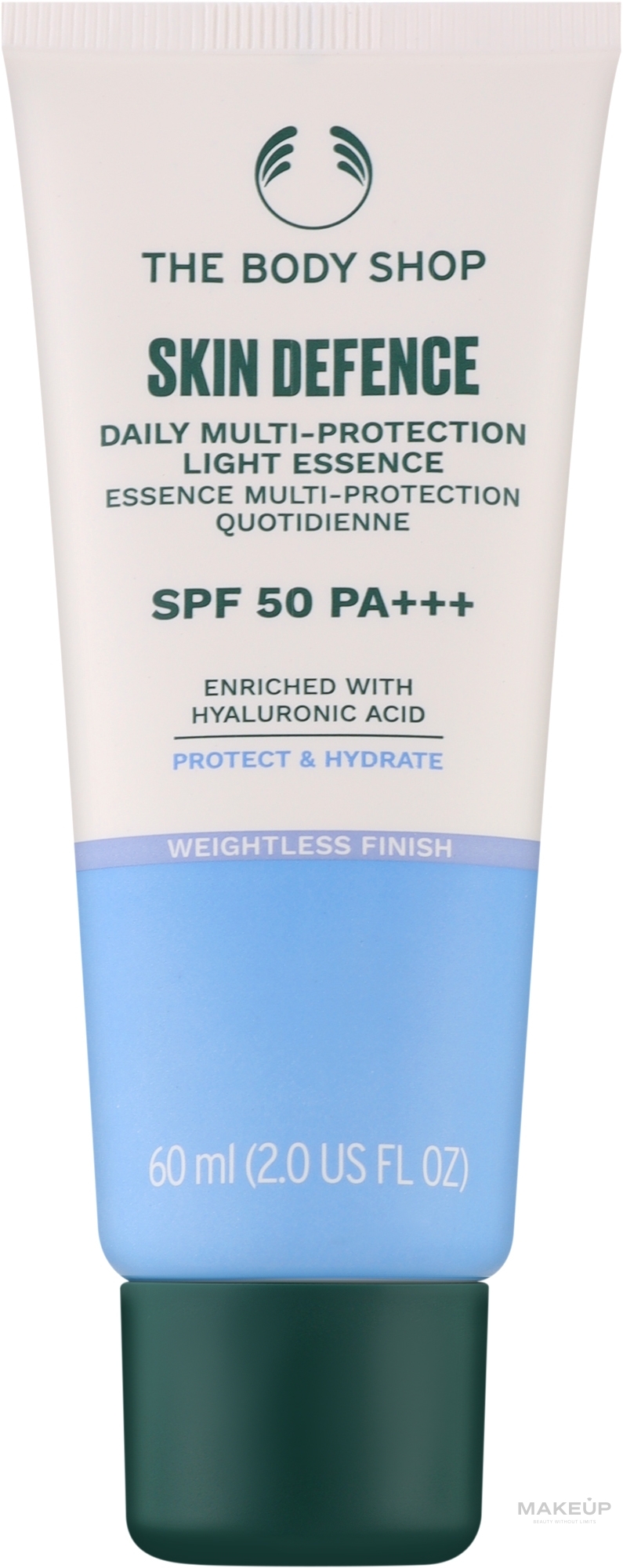 Multischützende Gesichtsessenz - The Body Shop Skin Defence Daily Multi-protection Light Essence SPF 50+ PA++++ — Bild 60 ml