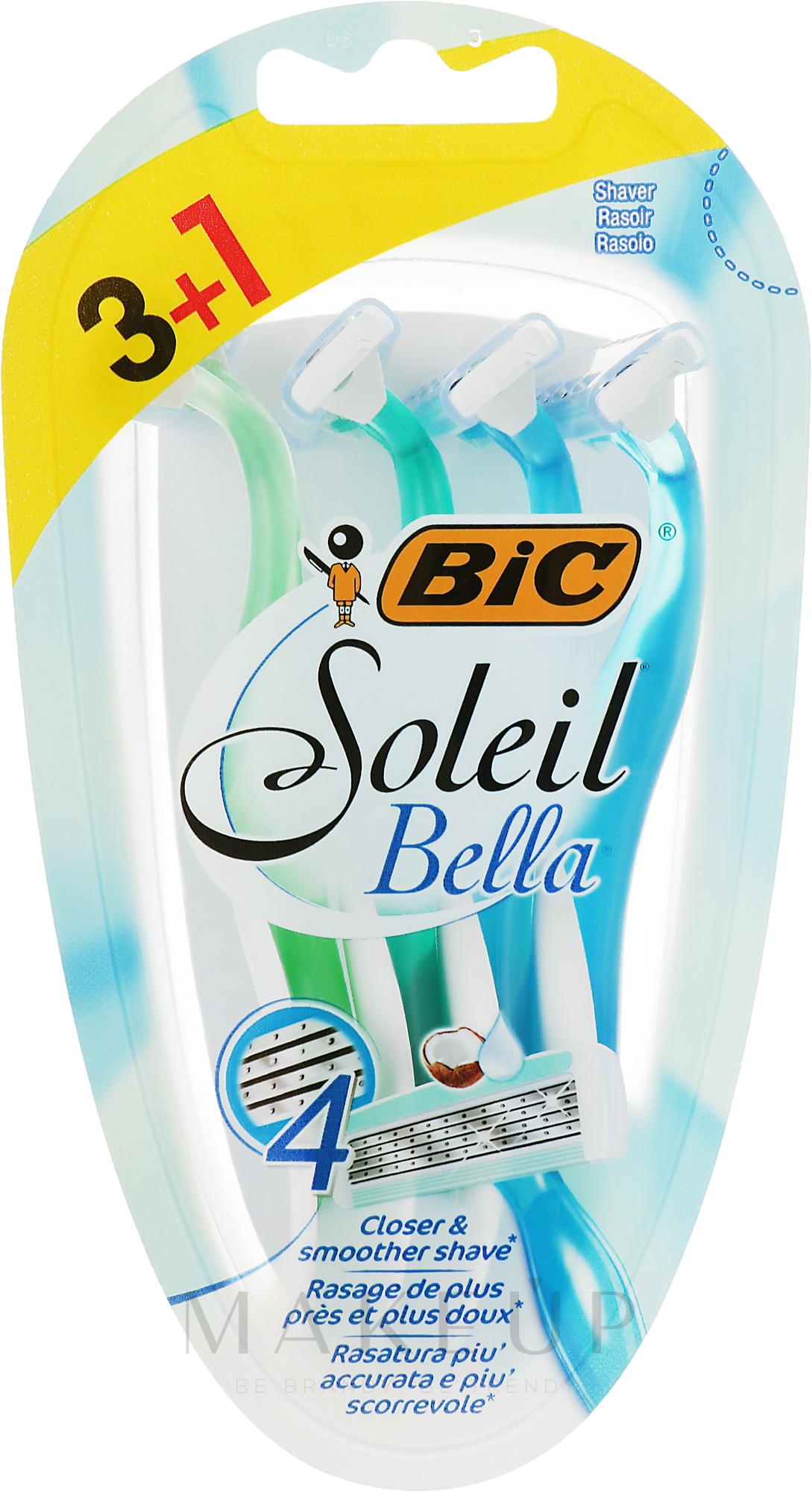 Einwegrasierer für Damen, 4St. - Bic Soleil Bella — Bild 4 St.