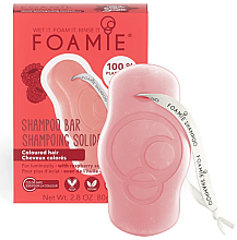 Düfte, Parfümerie und Kosmetik Farbschützendes festes Haarshampoo mit Himbeer- und Cranberrysamenöl - Foamie Raspberry Shampoo Bar for Coloured Hair