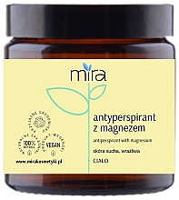 Düfte, Parfümerie und Kosmetik Antitranspirant mit Magnesium - Mira