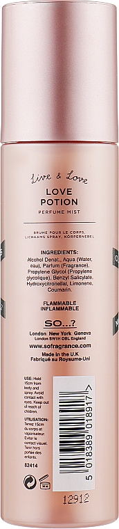 Körperspray - So…? Miss SO…? Love Potion Perfume Mist — Bild N2