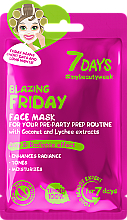 Feuchigkeitsspendende Gesichtsmaske mit Kokosnuss- und Litschi-Extrakt - 7 Days Blazing Friday — Bild N1