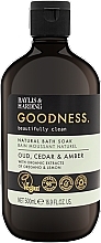 Düfte, Parfümerie und Kosmetik Badeschaum - Baylis & Harding Goodness Oud Cedar & Amber Natural Bath Soak