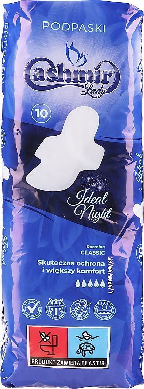 Damenbinden 10 St. - Cashmir Lady Ideal Night Classic Wing — Bild N1