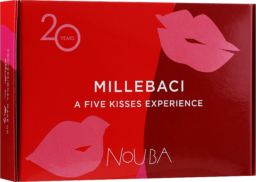 Lippenpflegeset №1 (Lippenstift 5x6ml) - NoUBA Millebaci Box Set 5 Kisses Experience — Bild N1