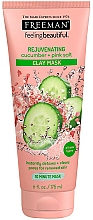 Düfte, Parfümerie und Kosmetik Tonerde Gesichtsmaske mit Gurke und Rosensalz - Freeman Feeling Beautiful Rejuvenating Cucumber + Pink Salt Clay Mask