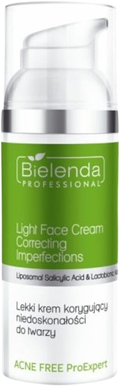 Creme mit Säuren gegen Unvollkommenheiten - Bielenda Professional Acne Free Pro Expert Light Face Cream Correcting Imperfections  — Bild N1