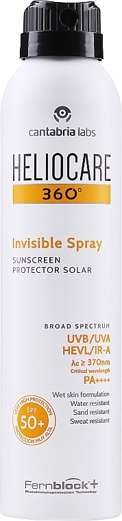 Transparentes Sonnenschutzspray SPF 50+ - Cantabria Labs Heliocare 360? Invisible Spray SPF50 — Bild N1