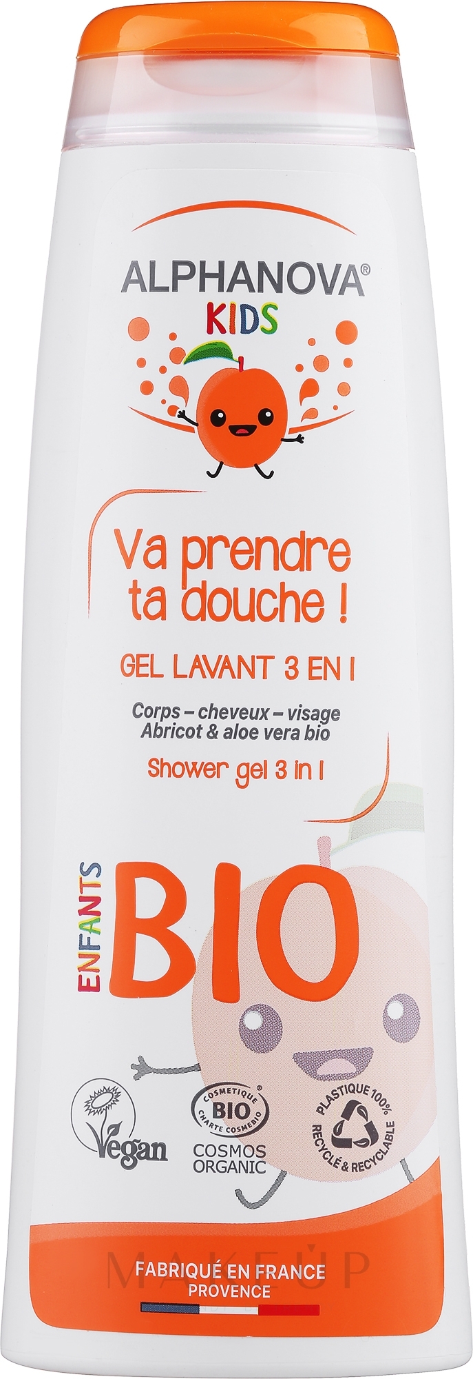 3in1 Duschgel für Körper, Gesicht und Haar für Kinder - Alphanova Kids Shower Gel 3in1 — Bild 250 ml