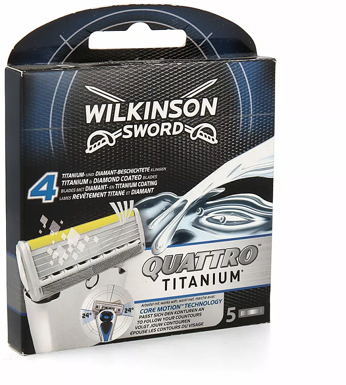Rasierklingen 5 St. - Wilkinson Sword Quattro Titanium Core Motion Blades — Bild N2