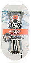 Düfte, Parfümerie und Kosmetik Rasiergerät + 1 Ersatzkartusche - Wilkinson Sword Quattro Titanium Core Motion