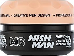 Mattierendes Haarwachs für alle Haartypen - Nishman Hair Styling Pliable Matte Inca Inchi M6 — Bild N1