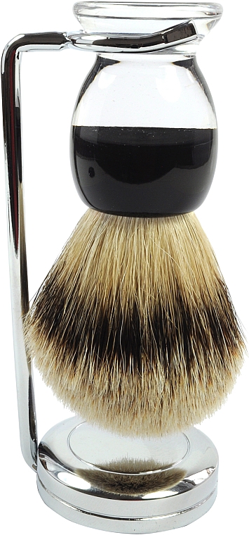 Rasierpinsel mit Ständer silber - Golddachs Brush & Stand, Silver Tip Badger, Acrylic, Chrom — Bild N1