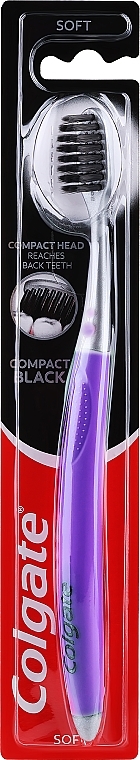 Zahnbürste weich lila-grau - Colgate Compact Black — Bild N1