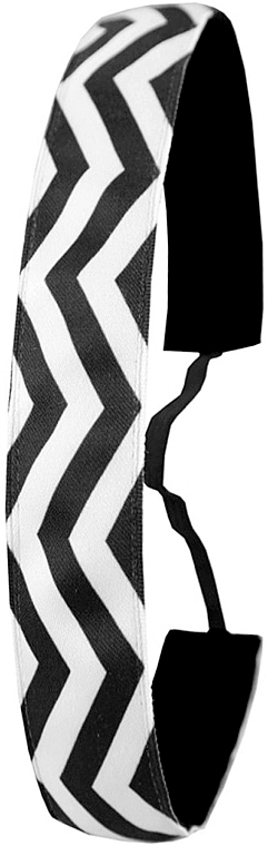 Haarband schwarz-weiß - Ivybands Chevron Black White Hair Band