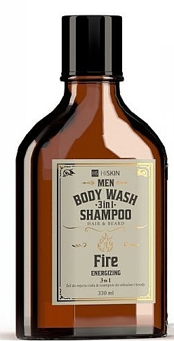 Gel-Shampoo zum Waschen von Körper, Haar und Bart Fire - HiSkin Men Body Wash Gel And Shampoo  — Bild N2