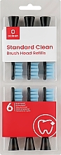 Austauschbare Zahnbürstenköpfe für elektrische Zahnbürste Standard Clean Soft 6 St. schwarz - Oclean Brush Heads Refills — Bild N1