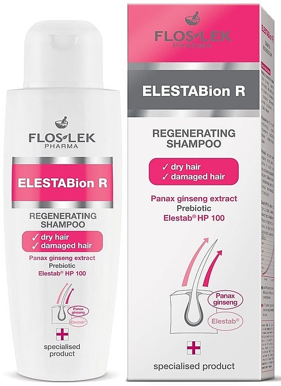 Farbschutz Shampoo für coloriertes Haar - Floslek Elestabion R Regenerative Shampoo Dry And Damaged Hair — Bild N1