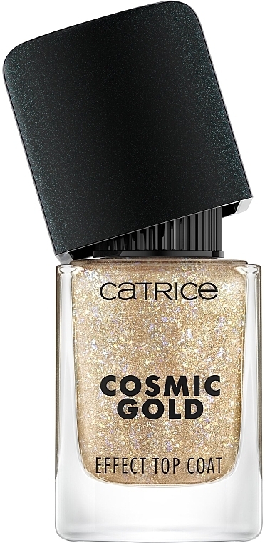 Decklack für Nägel mit kosmischem Goldeffekt - Catrice Cosmic Gold Effect Celestial Light Top Coat  — Bild N3