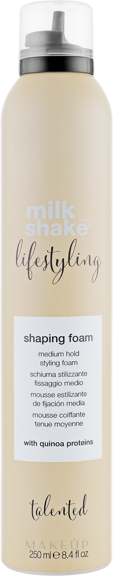 Hitzeschützender Styling-Schaum für das Haar mittlerer Halt - Milk Shake Lifestyling Shaping Foam Medium Hold — Bild 250 ml