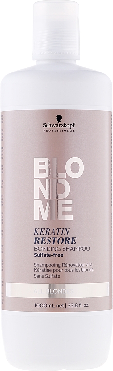 Reparierendes Keratin Shampoo für alle Blondtöne - Schwarzkopf Professional Blondme Keratin Restore Bonding Shampoo — Bild N1