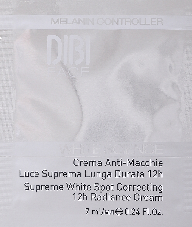 GESCHENK! Aufhellende Gesichtscreme - DIBI Milano White Science Supreme White Spot Correcting 12H Radiance Cream (Probe)  — Bild N1