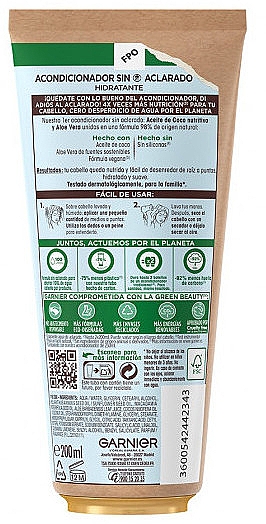 Leave-in Conditioner Kokosnuss und Aloe Vera - Garnier Original Remedies Coconut & Aloe Vera Hydrating No Rinse Conditioner — Bild N2