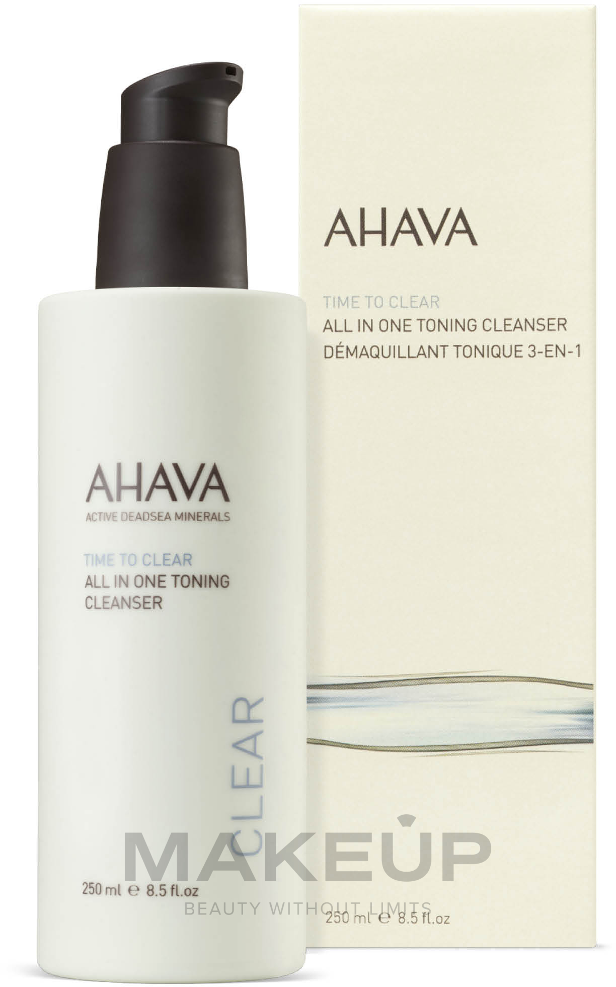 Tonisierendes Augen- und Gesichtsreinigungsmittel zum Abschminken - Ahava Time To Clear All in One Toning Cleanser — Bild 250 ml