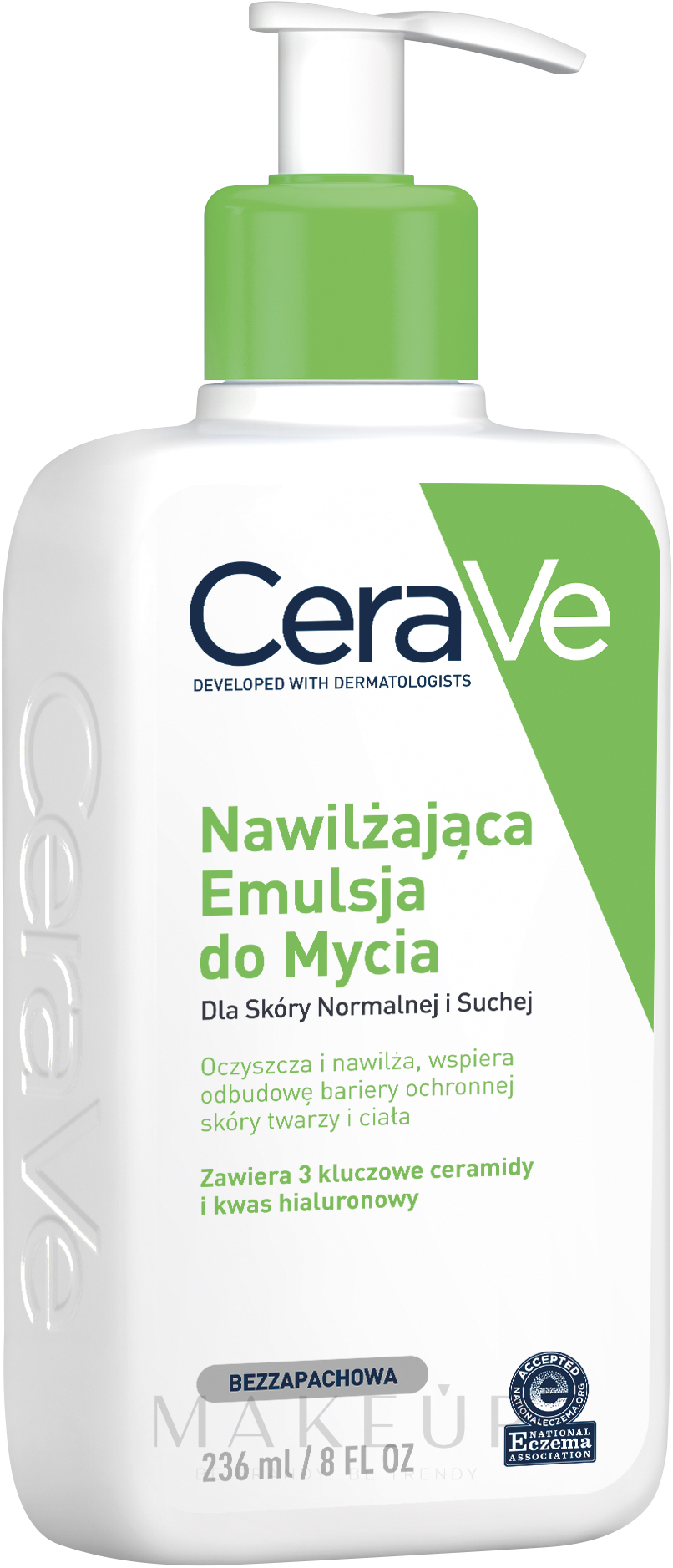 CeraVe Hydrating Cleanser - Feuchtigkeitsspendende Reinigungsemulsion für Körper und Gesicht mit 3 essentiellen Ceramiden und Hyaluronsäure  — Foto 236 ml