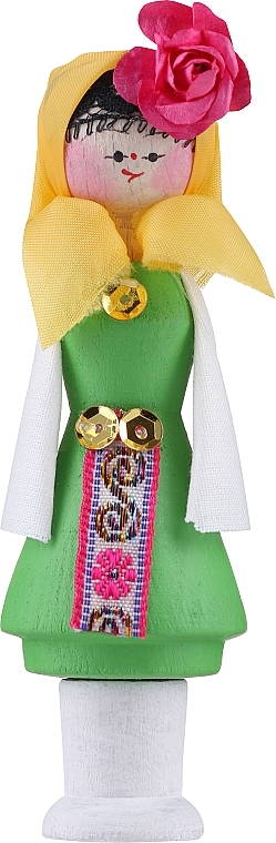 Souvenir Muskal mit Aromaöl hellgrünes Kleid und gelber Schal - Bulgarian Rose Girl — Bild N1