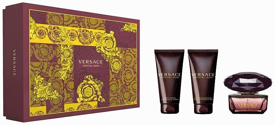 Versace Crystal Noir - Duftset (Eau de Toilette 50ml + Körperlotion 50ml + Duschgel/50ml) — Bild N2