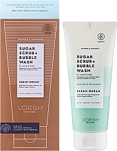 Zuckerpeeling für Kopfhaut und Körper Pure Ocean - Voesh Sugar Scrub+Bubble Wash Clean Ocean — Bild N2