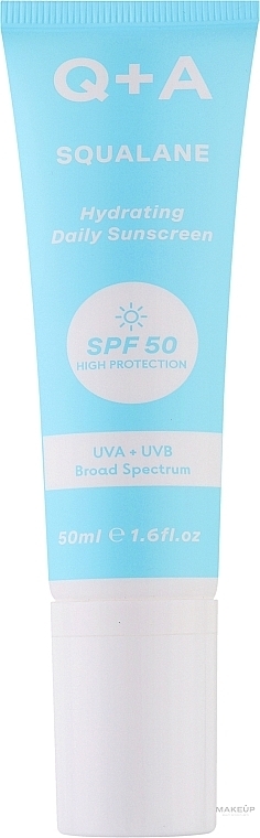 Feuchtigkeitsspendende Sonnencreme für das Gesicht  - Q+A Squalane Hydrating Daily Sunscreen SPF 50  — Bild N1