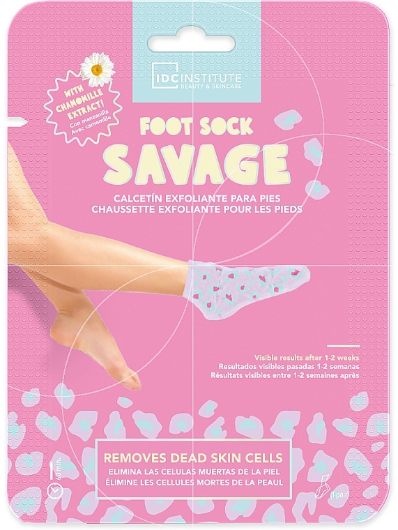 Fußmaske mit Kamillenextrakt - IDC Institute Foot Sock Savage With Chamomille Extract — Bild N1