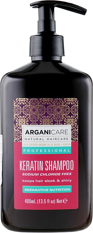 Pflegendes Shampoo mit Keratin für alle Haartypen - Arganicare Keratin Shampoo